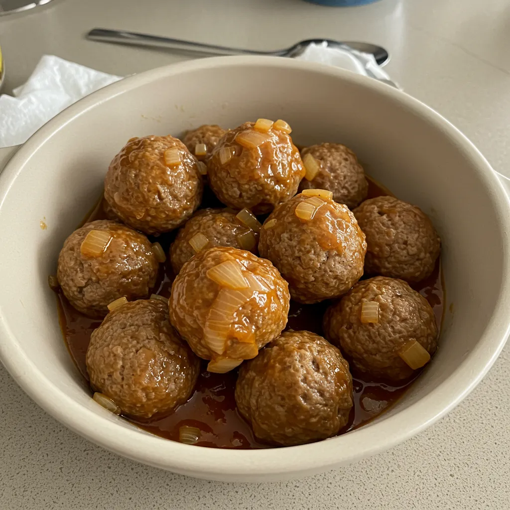 Slow Cooker French Onion Meatballs: The Ultimate Savory Comfort Food - tertiary view